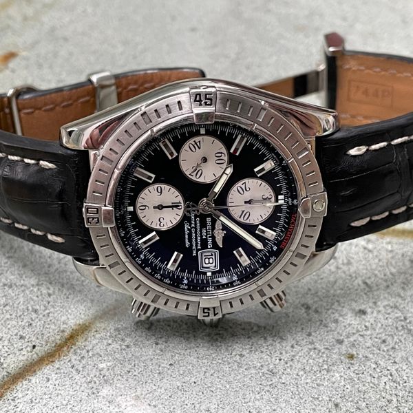 breitling a13356 leather strap