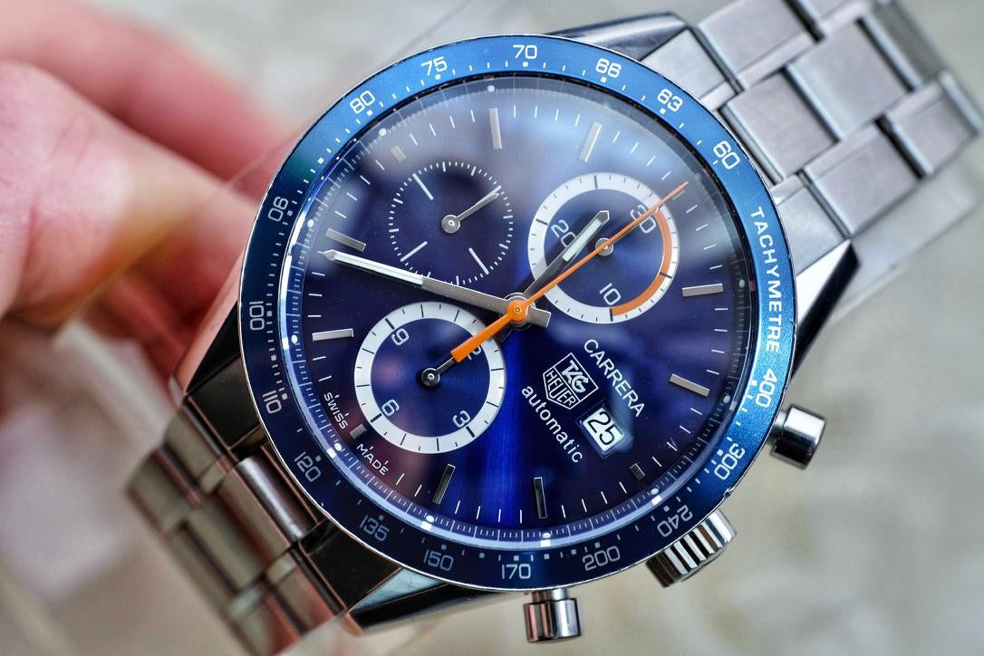 WTS Tag Heuer Carrera Chronograph Blue CV2015 Fully Overhauled