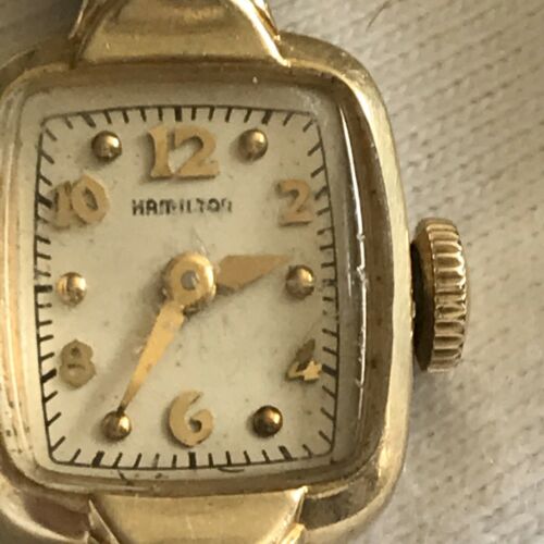 Vintage Hamilton Ladies Watch 14K GF Gemex 1/20 12k Gf Band  display picture 2