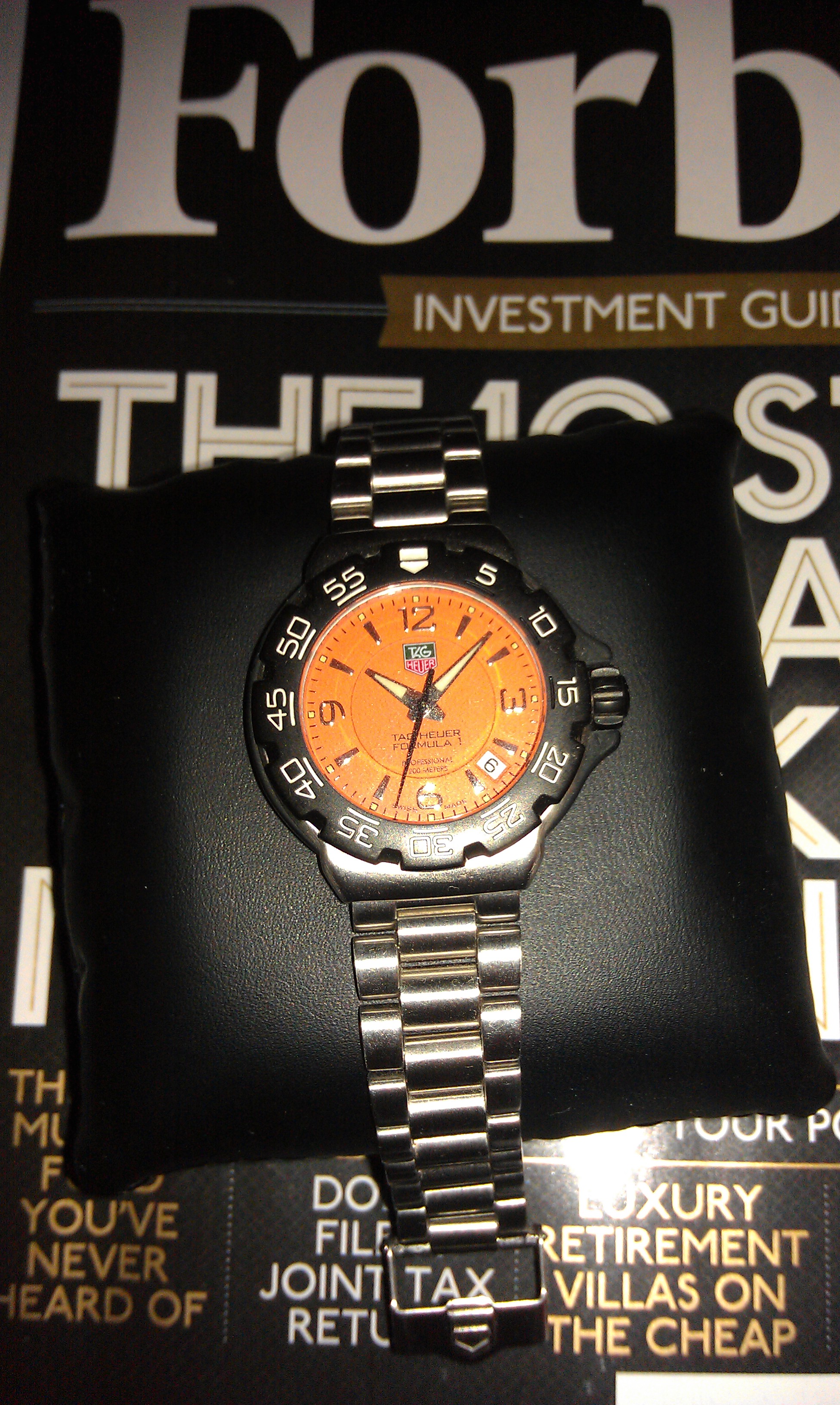 tag heuer formula 1 orange face