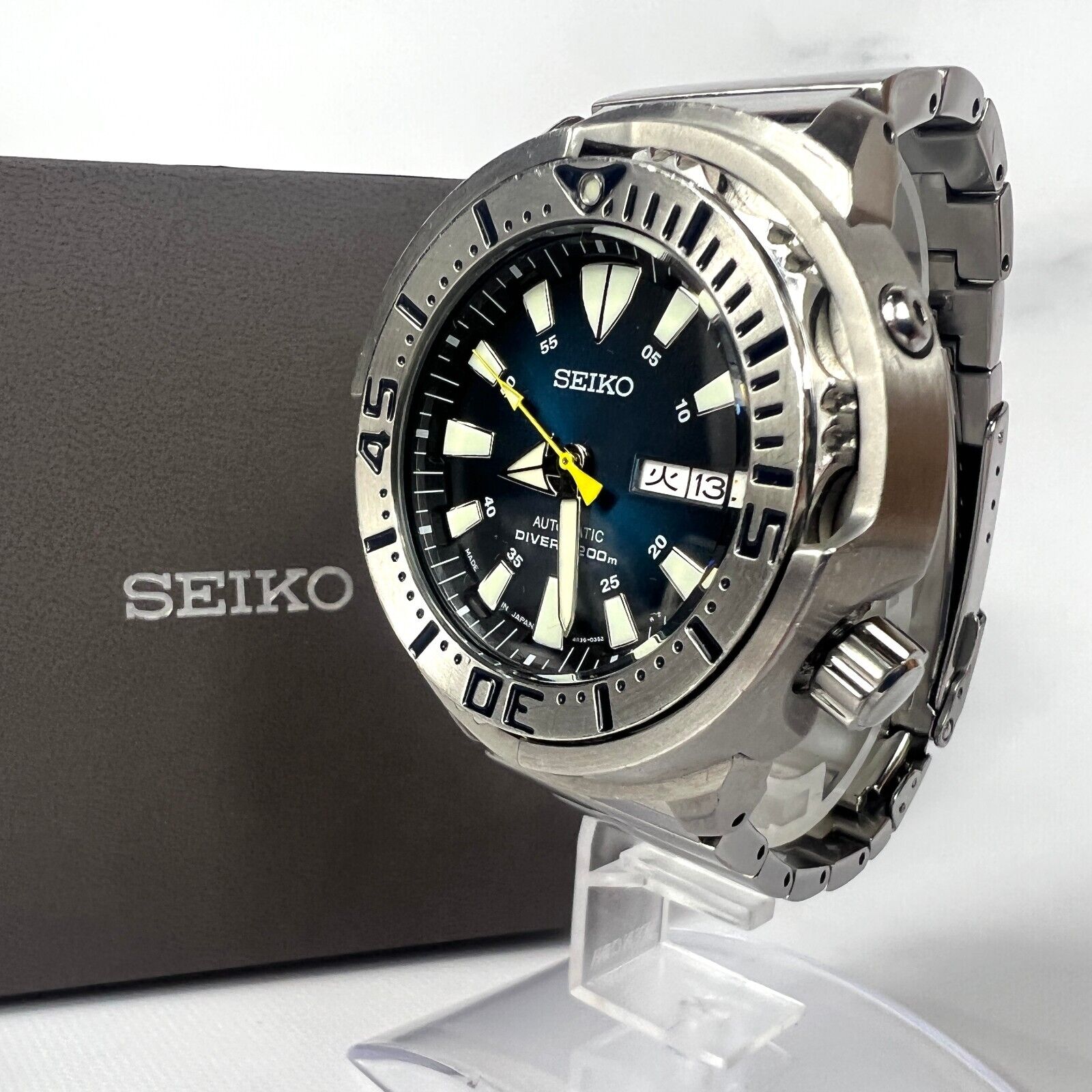 SEIKO PROSPEX SBDY055 Blue Mechanical Baby Tuna Divers Men s Watch