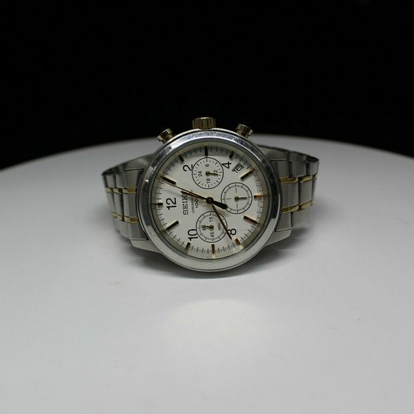 Seiko Men's Chronograph Date Display Bracelet Watch 6T63-00A0 NEW ...