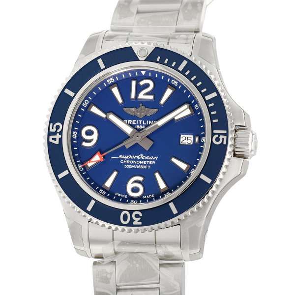 Breitling Superocean 42 automatico quadrante bianco orologio da uomo A17366D81A1S2, cinturino