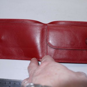 Rolex Red Leather Wallet with Embossed Logo