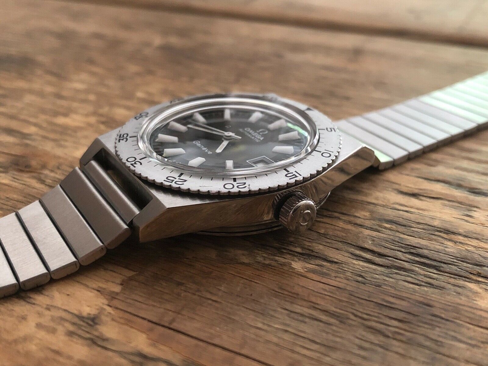 Omega Automatic Geneve, seltener Vintage Diver, Ref. 166.0119 