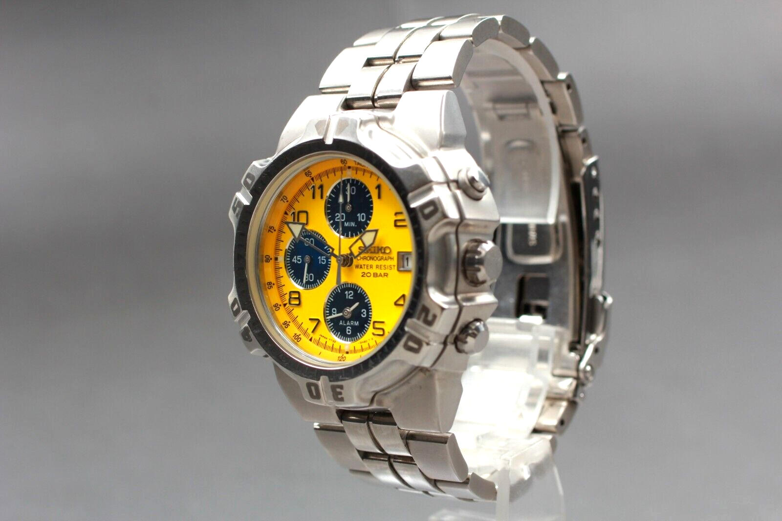 SEIKO イエロー クロノグラフ アラーム 7T32-6K50 ダイバー