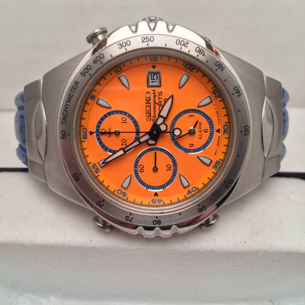 WTS] Seiko Orange Chrono - 7T32 6H60 Macchina Sportiva Design by Giugiaro |  WatchCharts