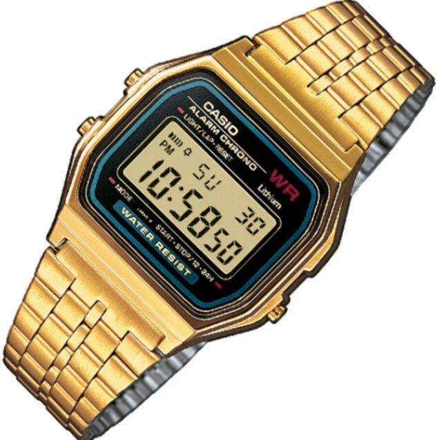 casio a159w gold