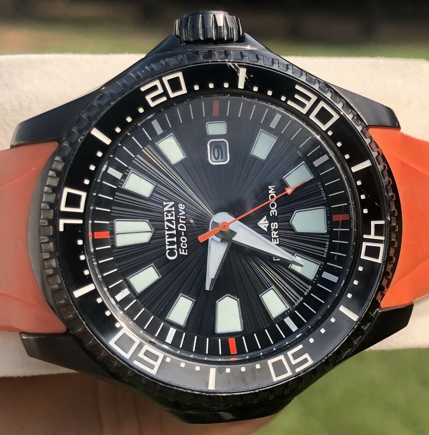 Men's CITIZEN ECO DRIVE Divers Date 300M Wristwatch SOLAR E168