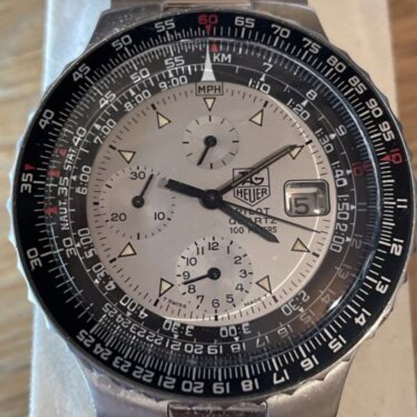 Vintage Tag Heuer Pilot Chronograph 230.006 Quartz 100m Gents Watch ...