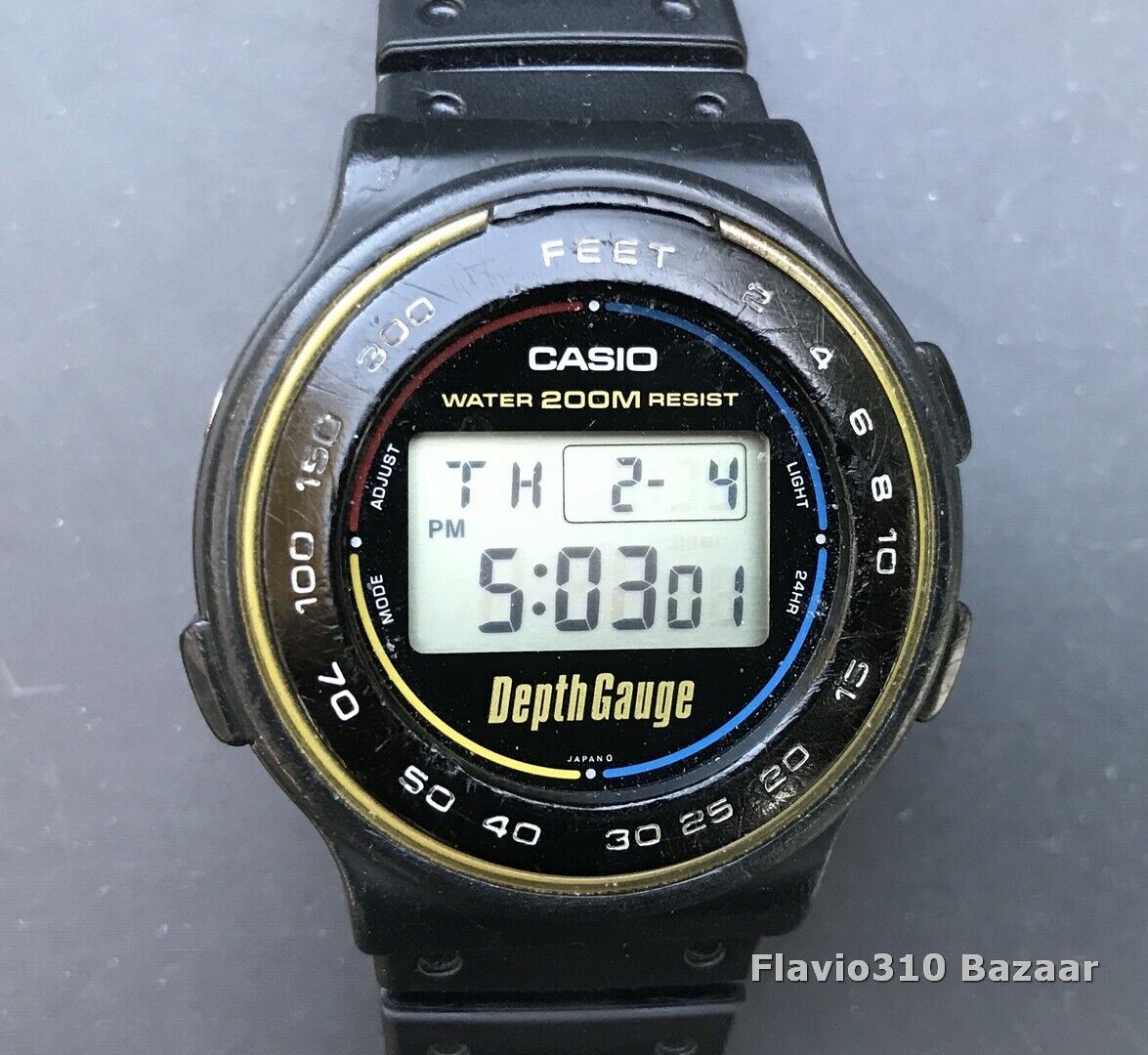 CASIO DW-220 Depth Gauge 日本製 Rare 1986 CASIO DW-220DG (558) Depth Gauge Japan M Vintage Diver