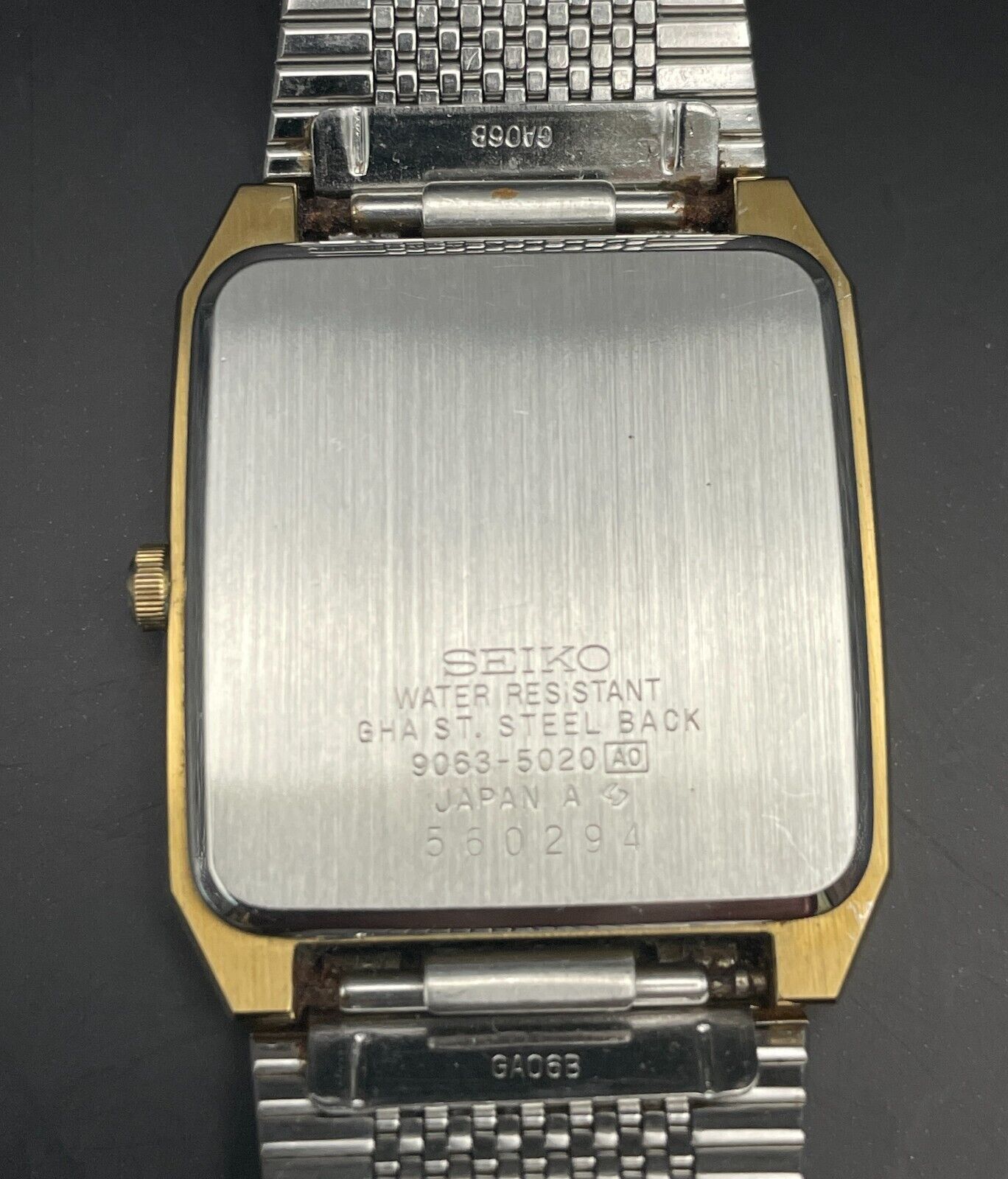 SEIKO WATCH MAJESTA QUARTZ 9063-5020 GOLD STAINLESS STEEL
