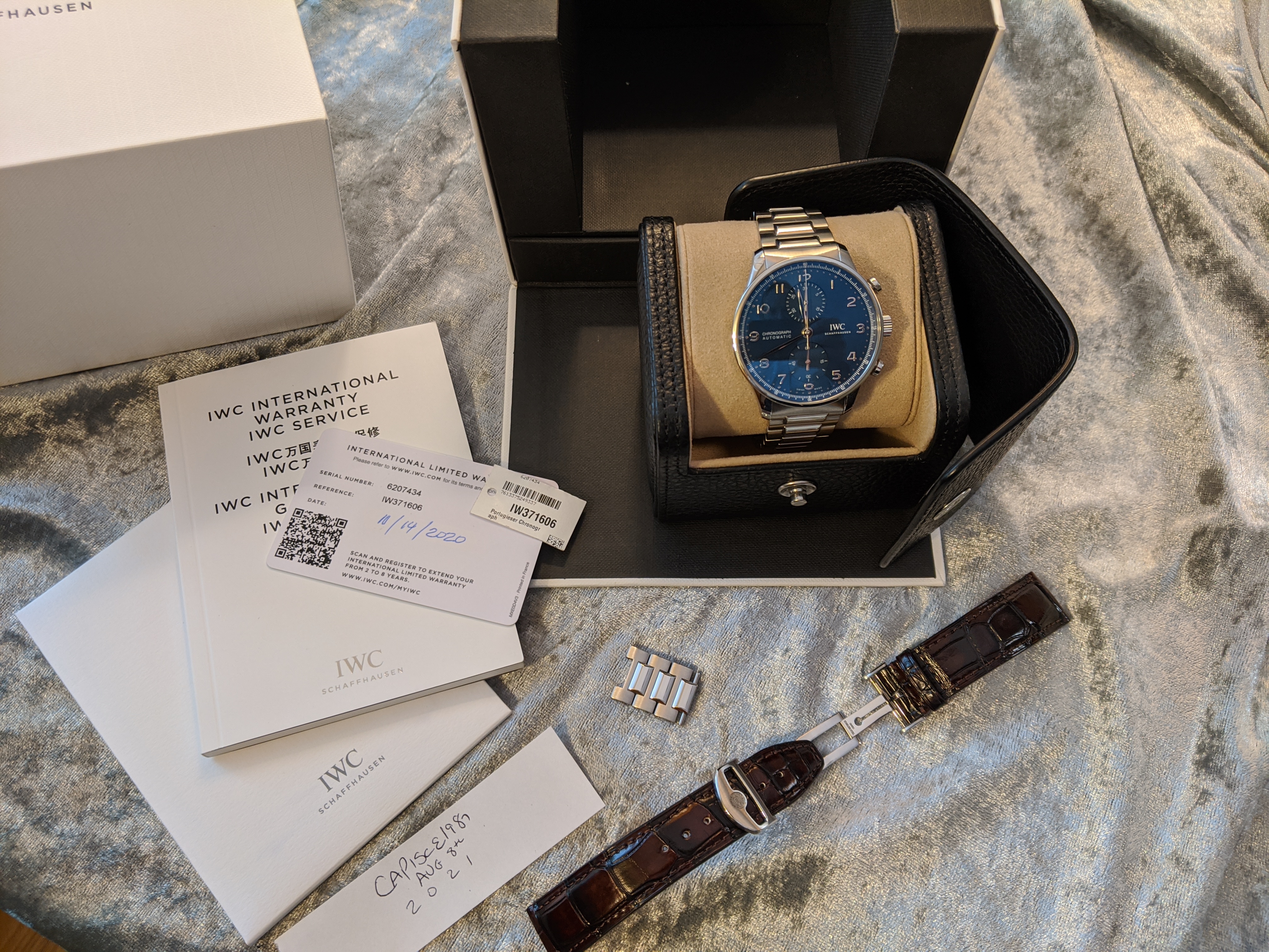 FS IWC Portuguese Chronograph - New In-House Movement - Blue Dial 