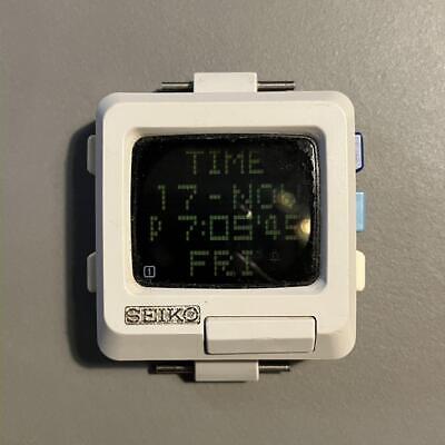 SEIKO TIMETRON White W853-4000 QUARTZ VINTAGE Japan