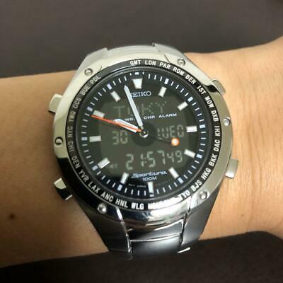 Seiko Sportura H023-00A0 Chronograph Used Ana-Digi World Time
