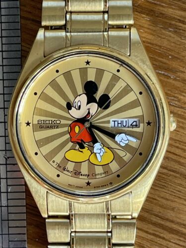 Gold mickey mouse watch hot sale