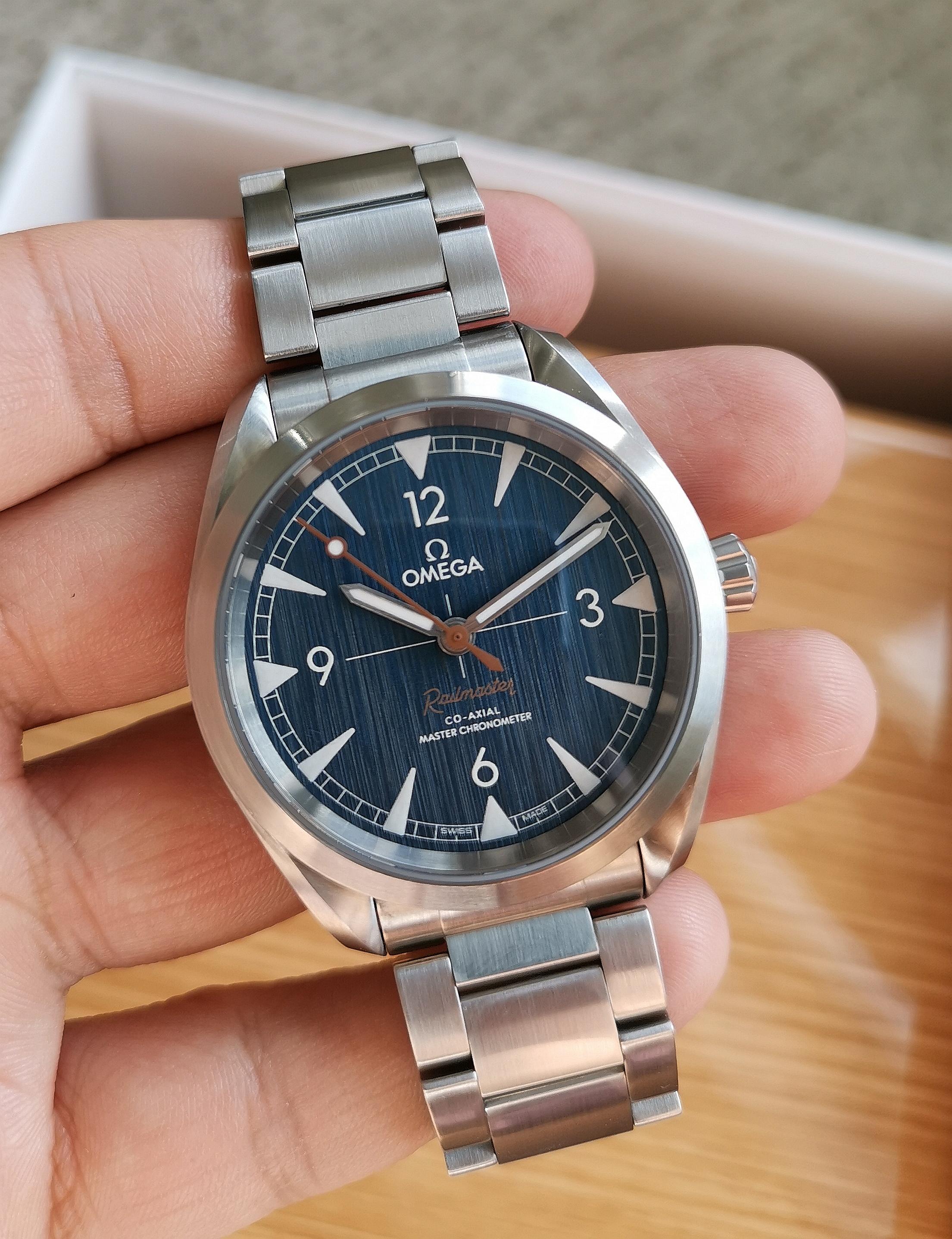 omega railmaster blue