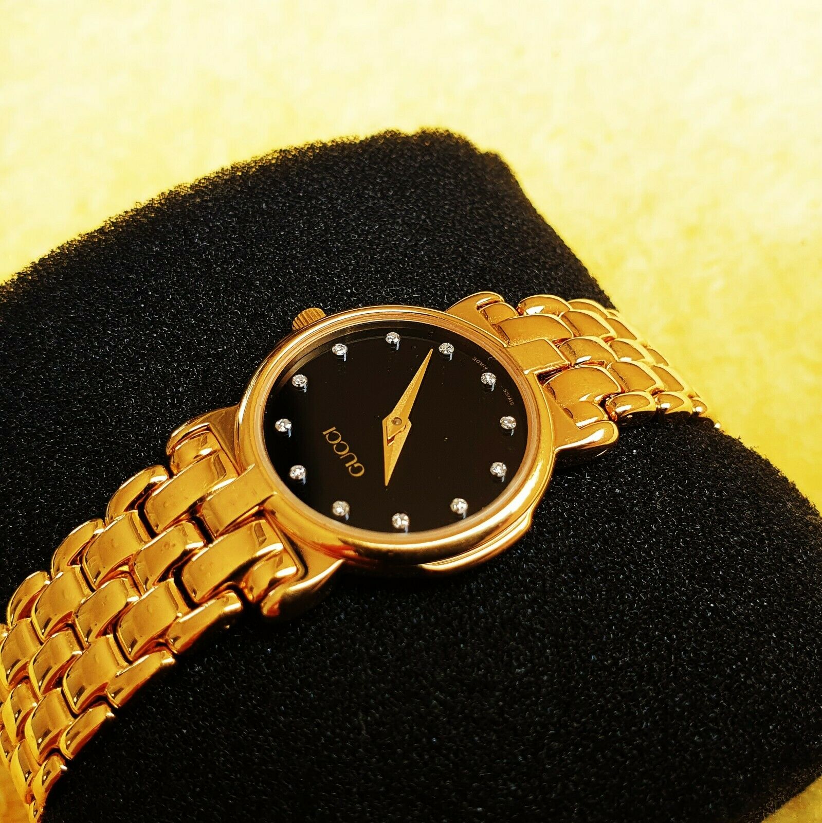Gucci 3400L 18K Gold Plated Women's Watch with Diamond