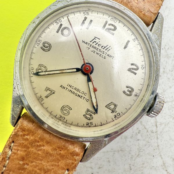 [WTS] Antique WW2 Radium Dial Military Friedli Swiss Manual Wind Watch ...