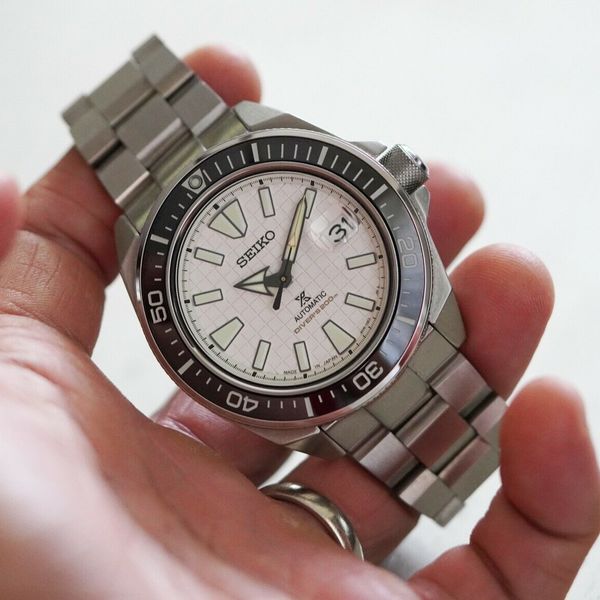 Seiko Prospex White King Samurai- SRPE37 WITH Strapcode Miltat Bracelet! |  WatchCharts