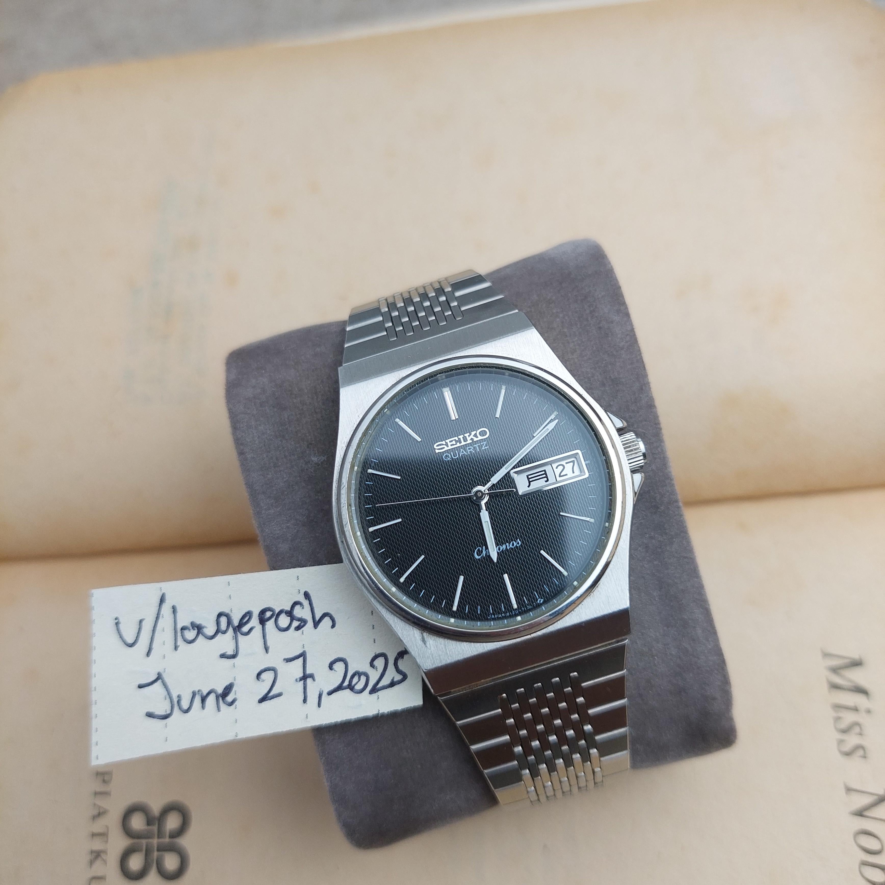 WTS] Seiko Chronos Black Textured Dial Ref No. 8123-7090