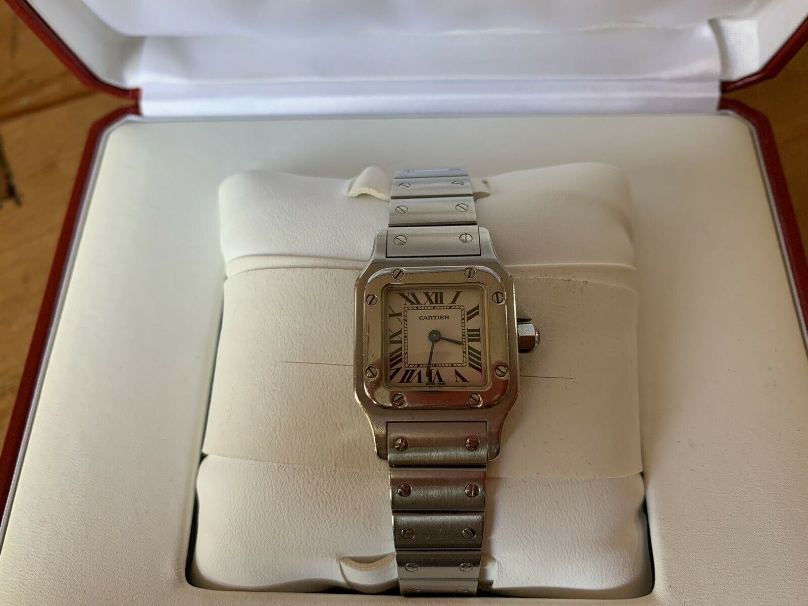 Cartier Santos COWA 0043 Wrist Watch for Women Stainless Steel Pre