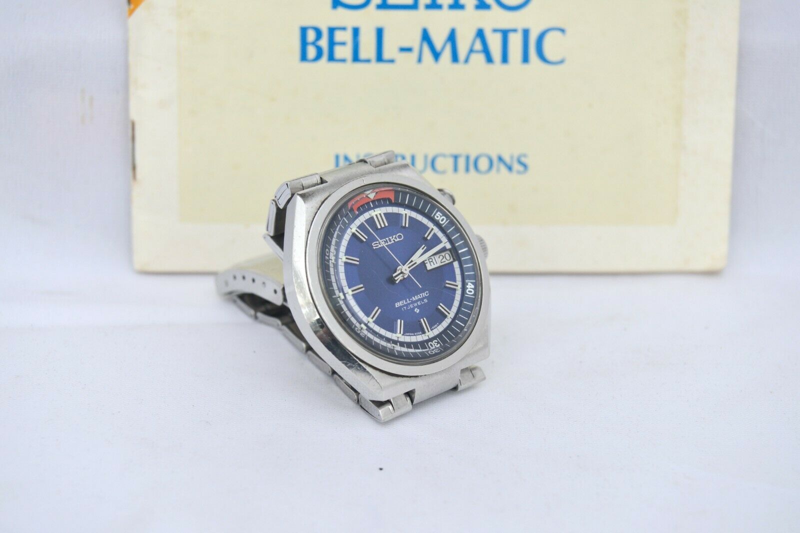 Vintage SEIKO Bellmatic 4060 6040 Blue Dial 1970s Working