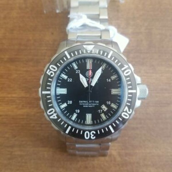 Deep Blue DayNight 45 Tritdiver T-100 Automatic Tritium Tubes Black