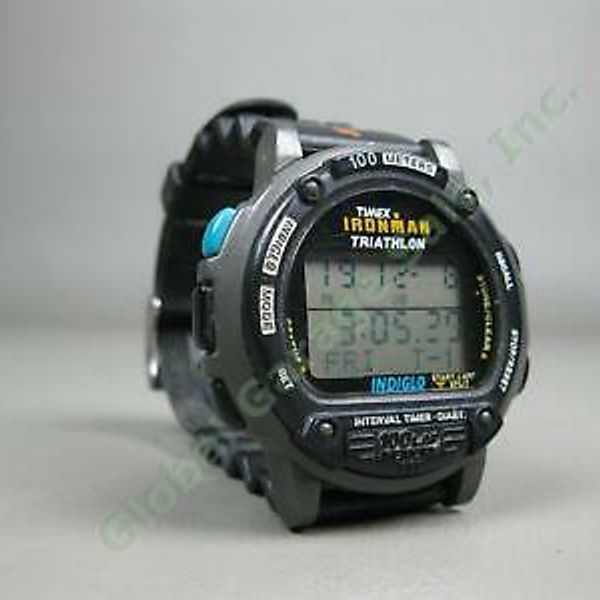 Timex Ironman Triathlon Digital Wrist Watch 100M Stainless