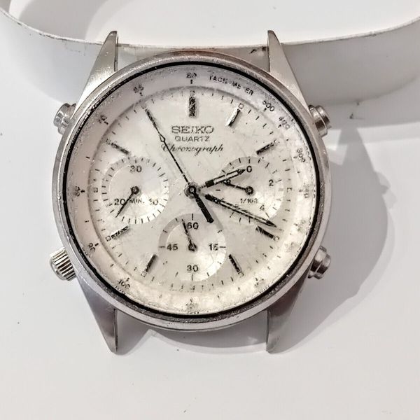 Cadran De Montre Seiko 7A28-7020 James Bond - Acier Inoxydable, Cadran Blanc - Occasion
