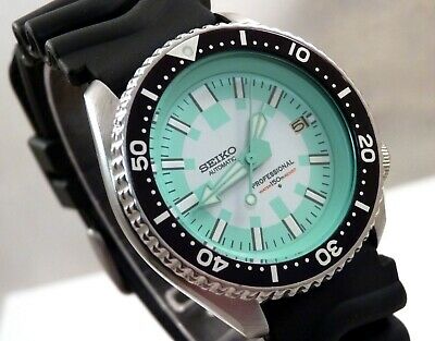 Seiko Checkers Aquamarine Submariner Divers Automatic Date Watch