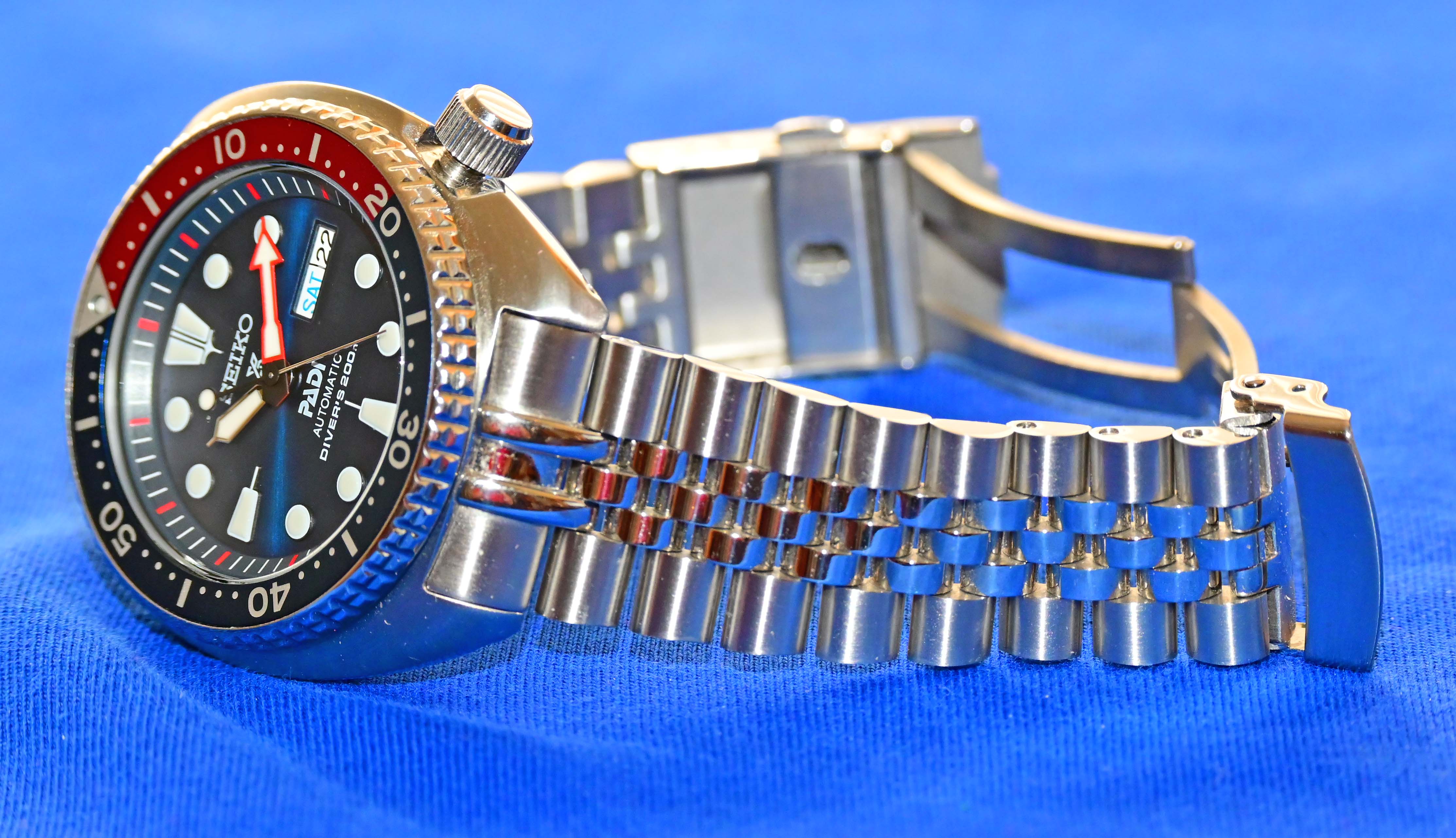 FS: Seiko Turtle PADI Pepsi Automatic Diver Model SRPA21 on Strapcode Jubilee  Bracelet | WatchCharts