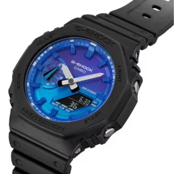 Orologio da polso uomo CASIO G-SHOCK GA-2100-1A2DR | Design ottagonale, stile