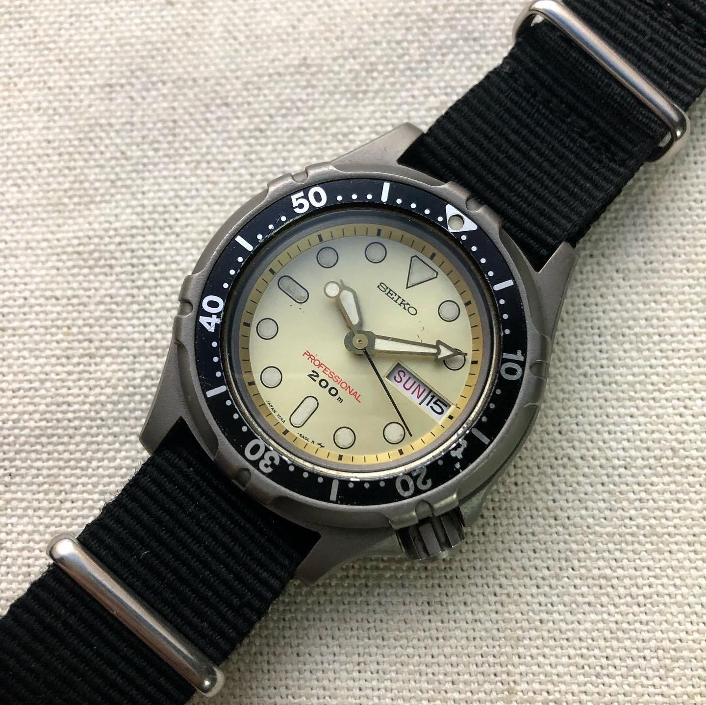 WTS] Seiko Mid-Size Quartz Diver 7C43-6A00 Titanium Case