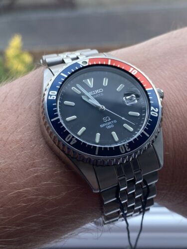 【ジャンク品】SEIKO スポーツ150 腕時計 7N42-6A0A Seiko Sports 150 Watch Men 40mm Gold Dial Two Tone Date 7n42