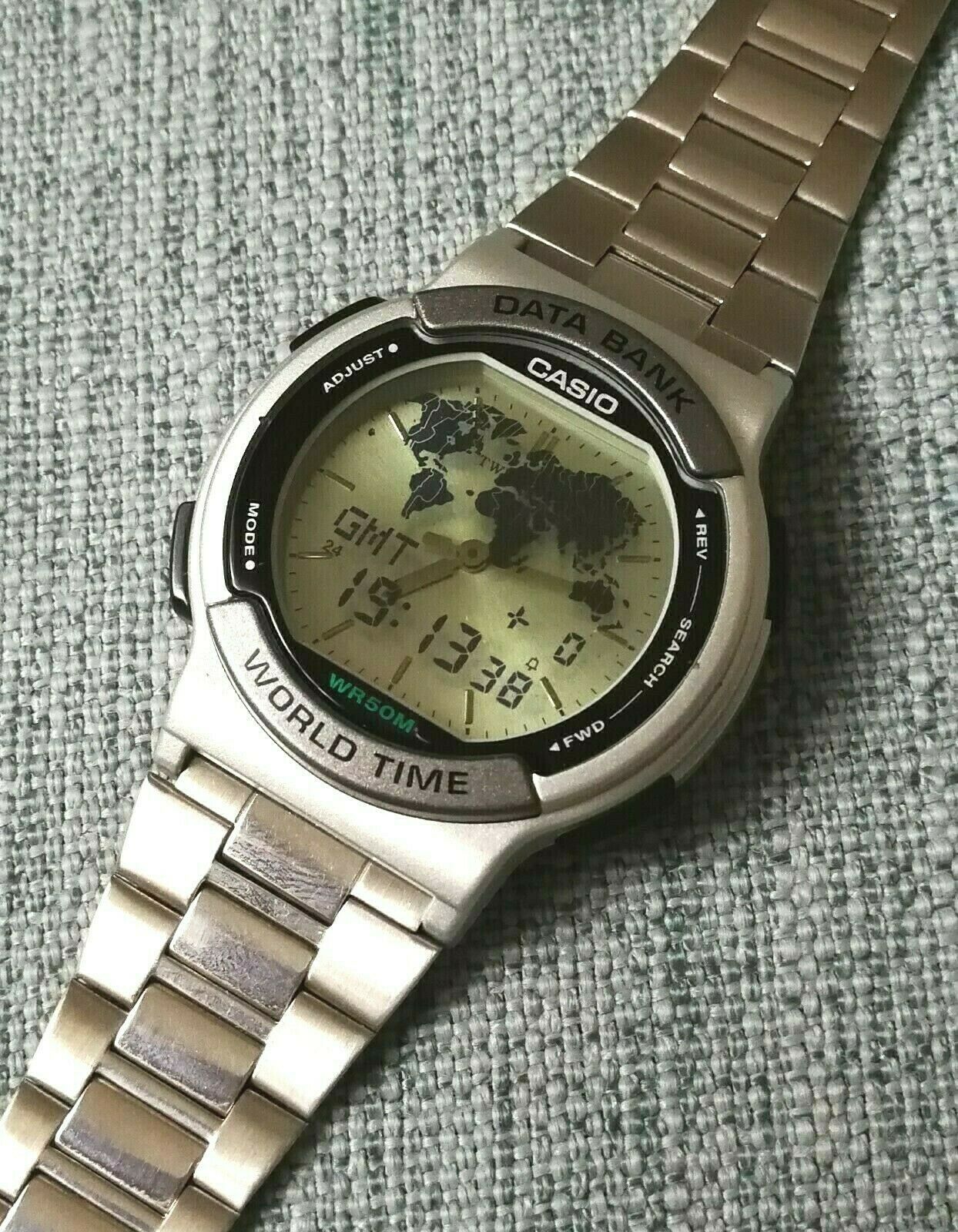 new casio abx-53 twincept databank alarm world time lcd