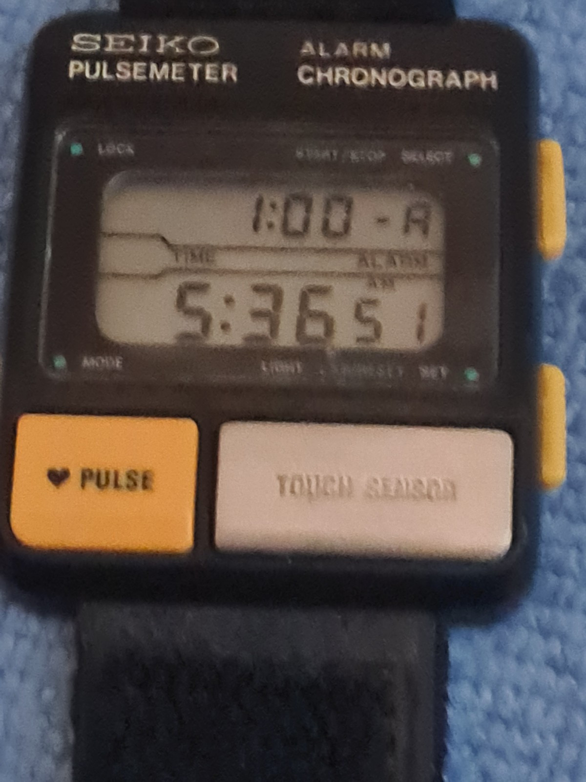 Seiko S229-5001 Pulsemeter Watch Rare Pulse Touch Sensor Bracelet 