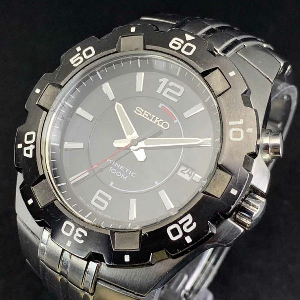 SEIKO Kinetic Divers Watch 100m 5M62-0CF0 Wrist Watch Original band |  WatchCharts