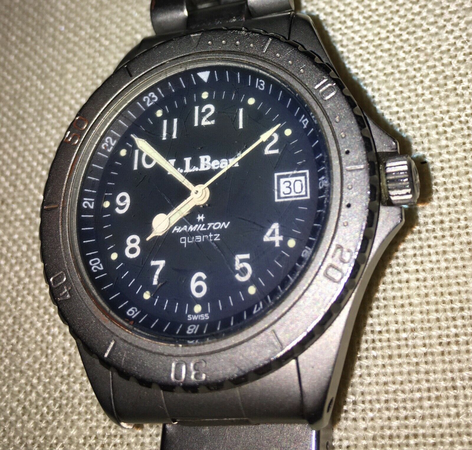Vintage Hamilton L.L. Bean Deluxe Field Watch Quartz Swiss Model 