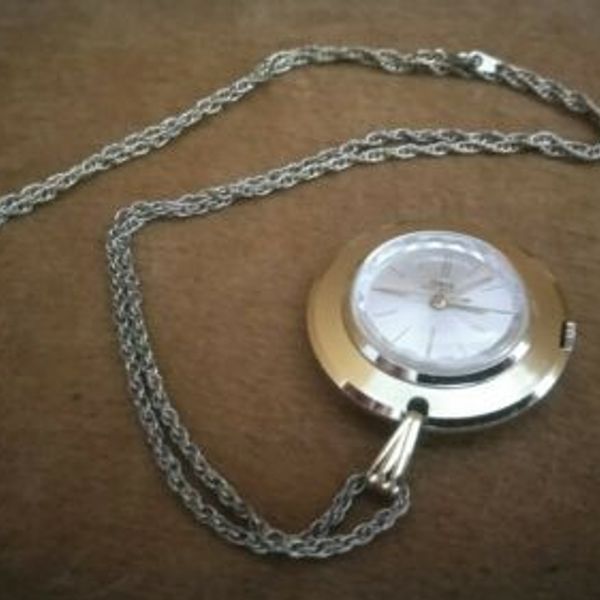 VINTAGE ORIS WOMEN'S WATCH PENDANT NECKLACE SWISS MADE ANTI SHOCK ...