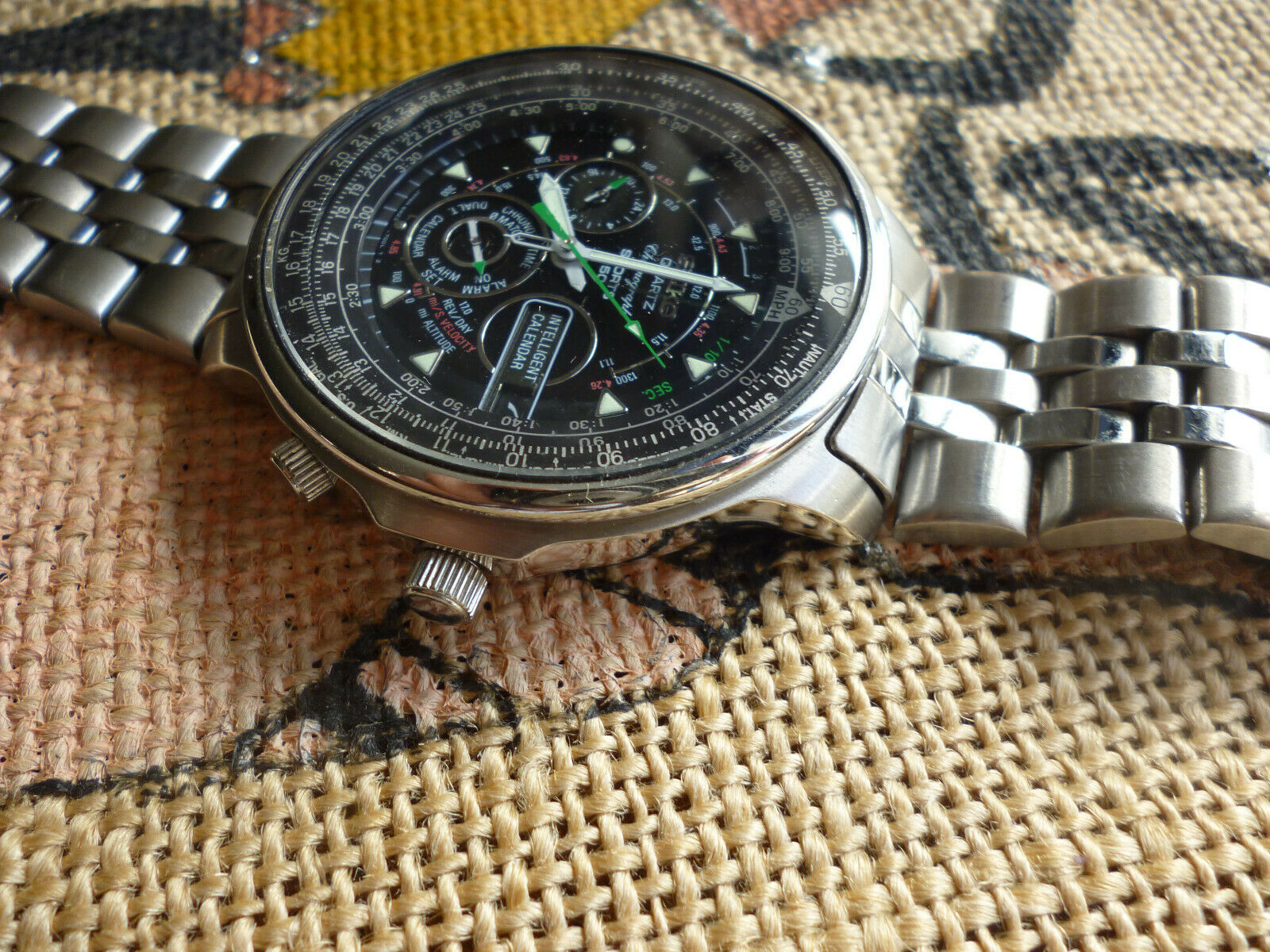 SEIKO 6M23 7000 SPORTS 150 SLIDE RULE CHRONO