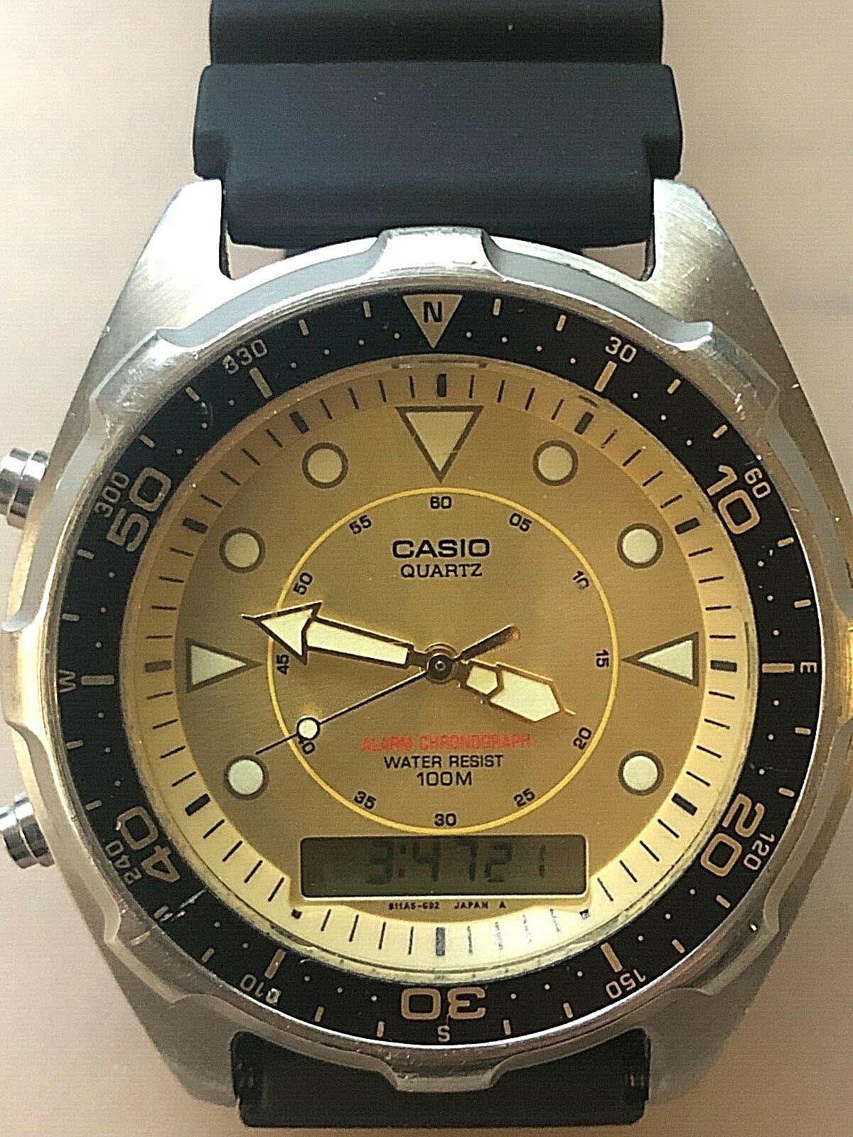 casio quartz alarm chronograph 100m