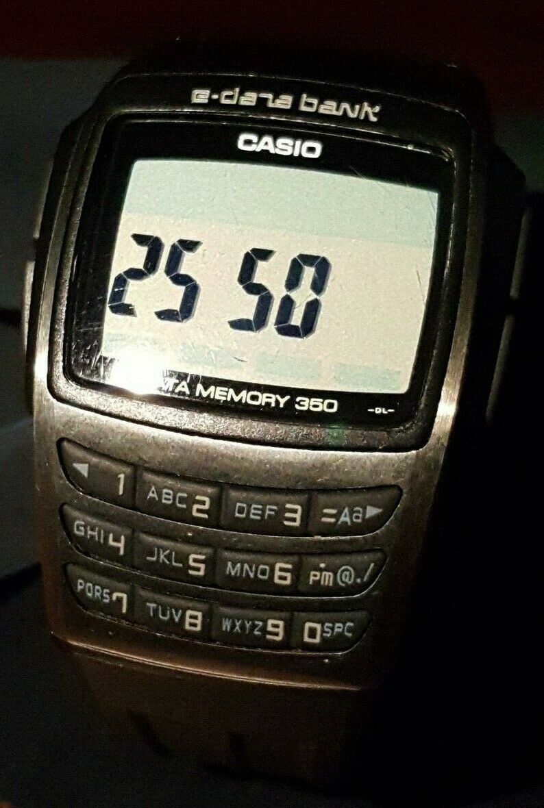 CASIO EDB 610 E DATA BANK CALCULATOR WATCH DUPLEX LCD EDB610 GREAT CONDITION USA WatchCharts Marketplace