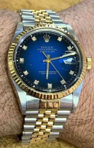 rolex datejust blue vignette