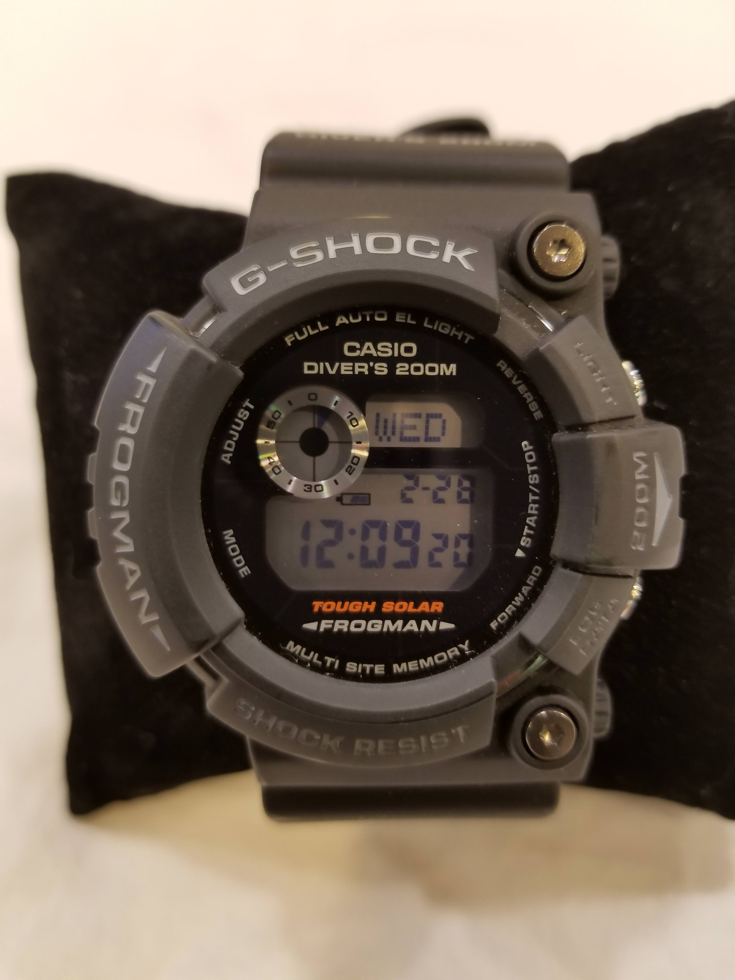 TRADED Casio G Shock Frogman Black Spots GW 200RB Titanium