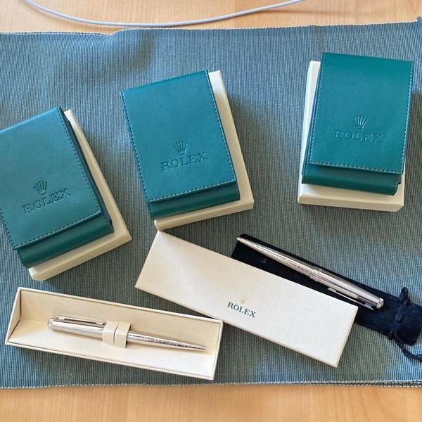 [WTS] Rolex VIP Ballpoint Pens + Leather Service Travel Pouch ...