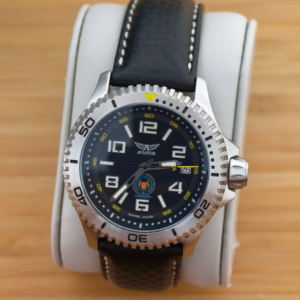 Saf Rod Watch (Warranty Till May 2026) Swiss Made Aviator Watch x SAF Military ...