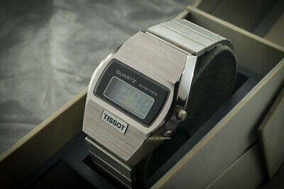 Vintage rare 1980s TISSOT LCD digital watch w Box WatchCharts