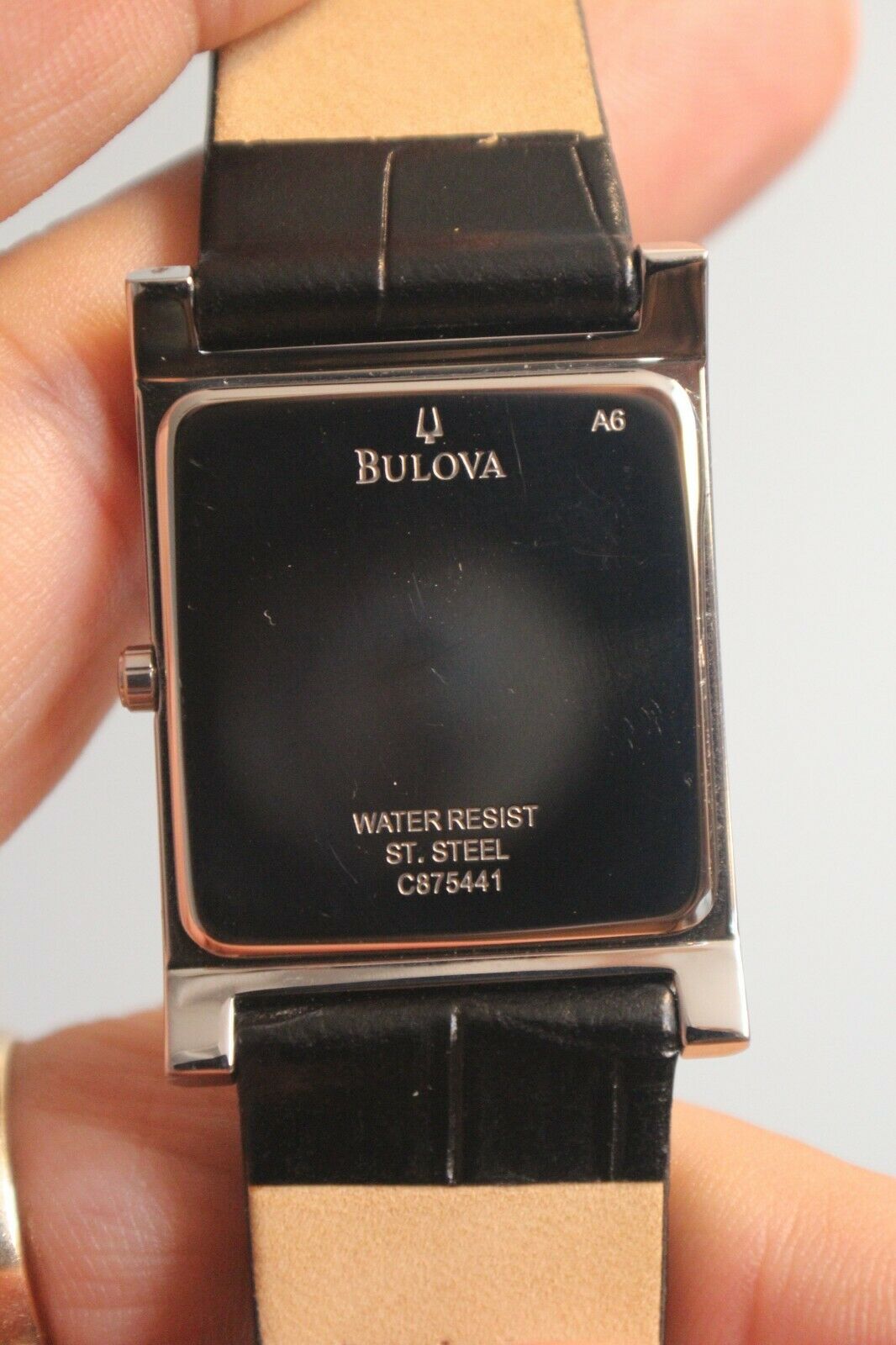 Elegant BULOVA Rectangular Quartz Men s Watch C875441