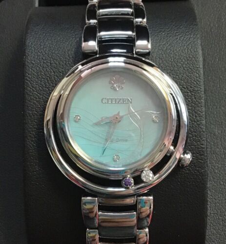 CITIZEN Eco-Drive DISNEY Princess Ariel Diamond Mother Of Pearl